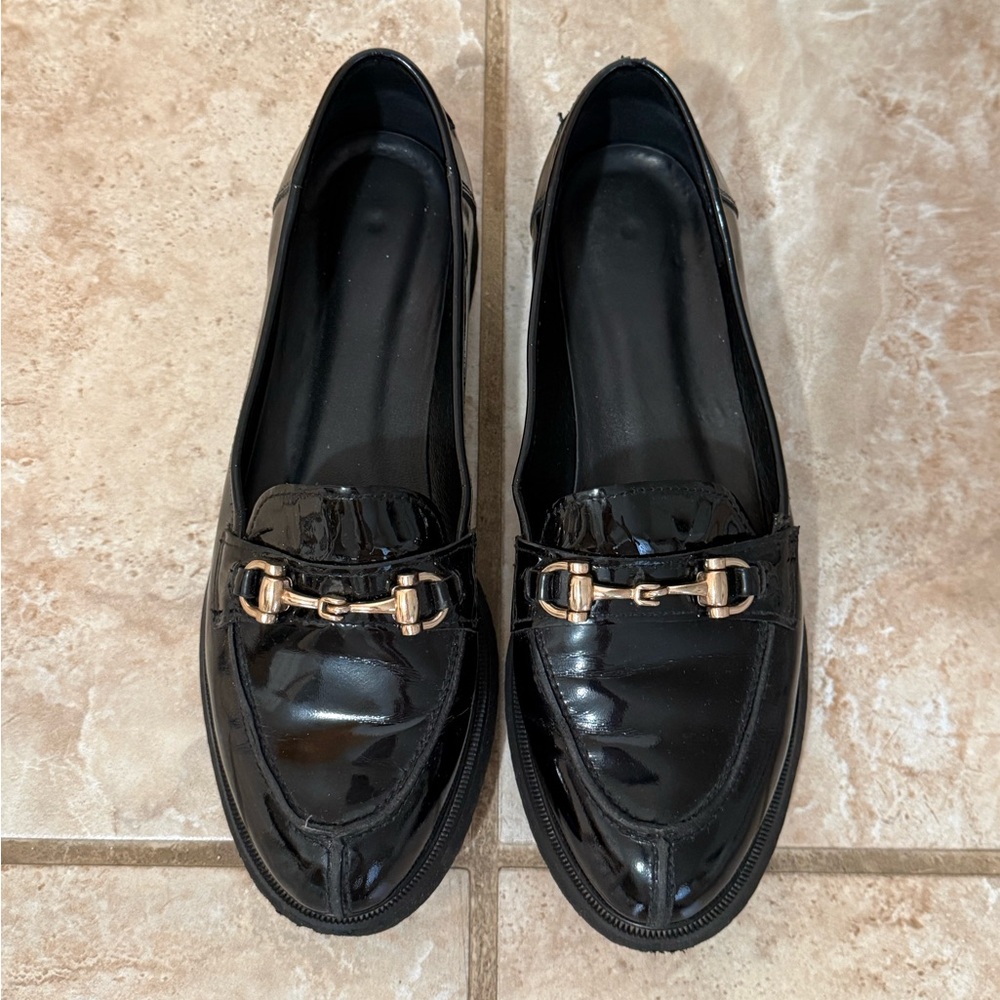 Elegant Black Patent Leather Loafers